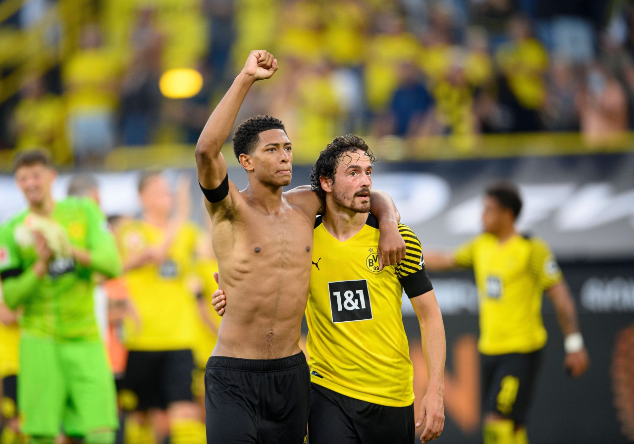 Bei Borussia Dortmund spielten sie zusammen, nun gegeneinander: Jude Bellingham (l.) und Thomas Delaney. Bei Borussia Dortmund spielten sie zusammen, nun gegeneinander: Jude Bellingham (l.) und Thomas Delaney.