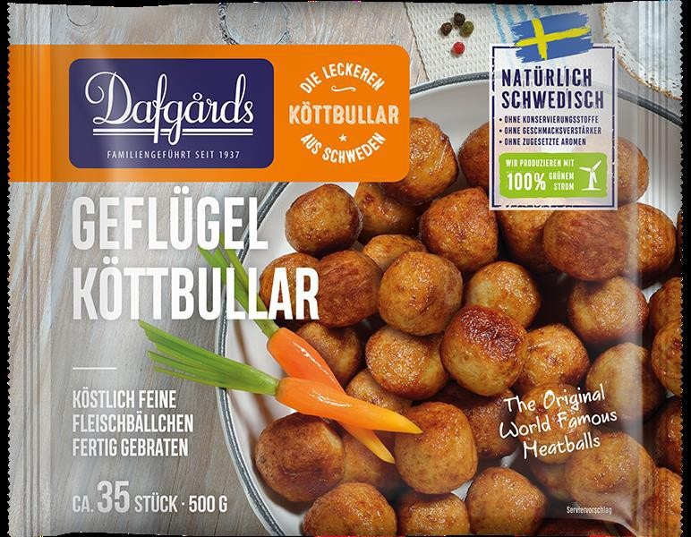 Die „Dafgård“ Geflügel Köttbullar enthalten gefährliche Fremdkörper.