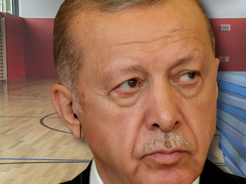 Türkeis Präsident Erdogan beim Sport (Symbolbild).