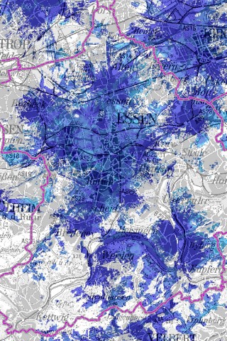 Das ist die derzeitige Versorgung mit LTE der Telekom in Essen. 