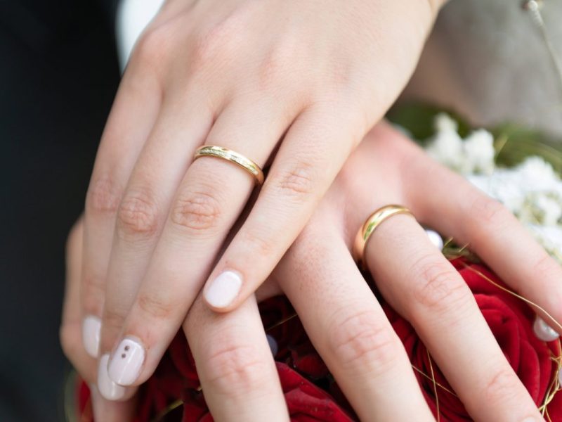 Hochzeit Braut Bräutigam Ringe