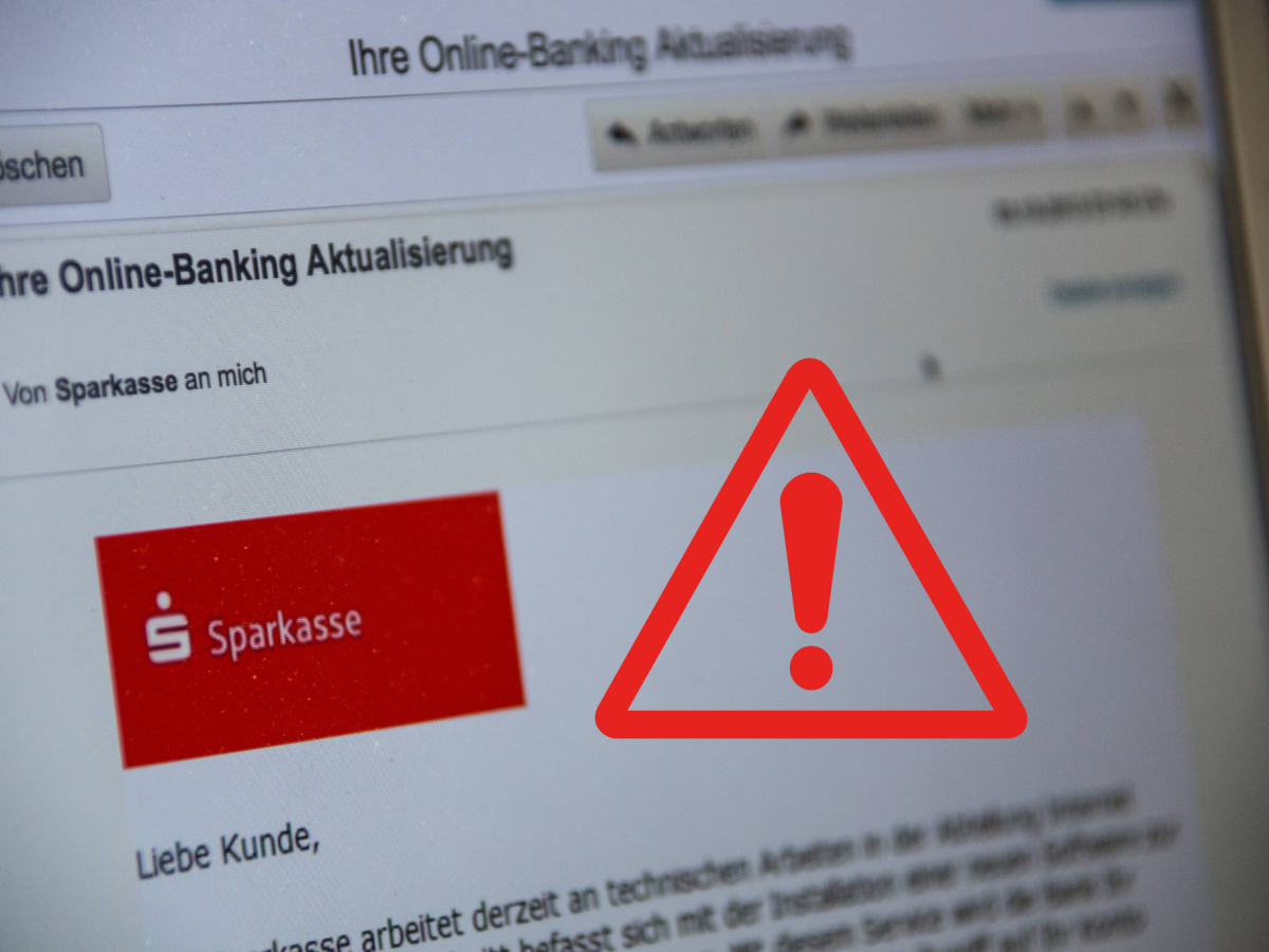 Betrüger versuchen über eine angebliche Sparkasse-Mail an deine Daten zu kommen! (Symbolbild)