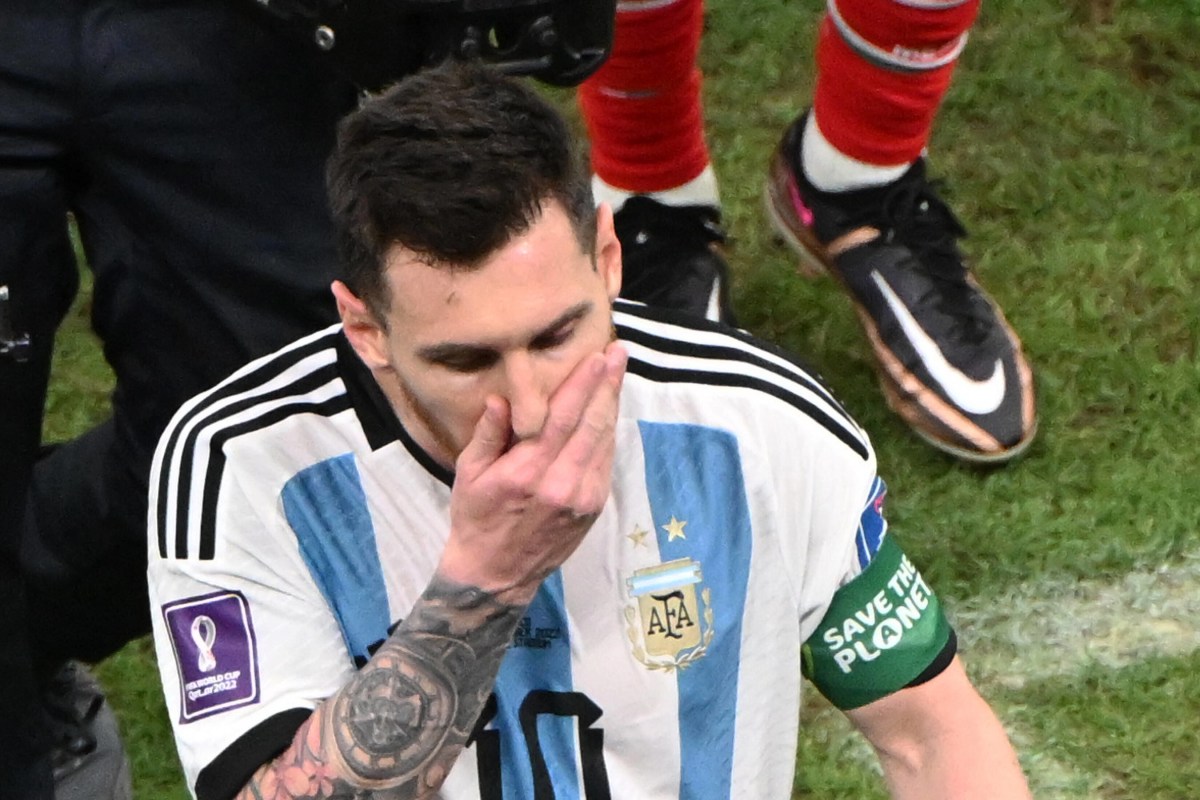 Frustrierter Lionel Messi bei Argentinien - Mexiko.
