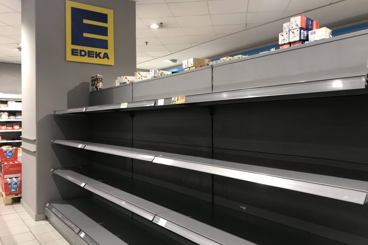 Edeka leere Regale