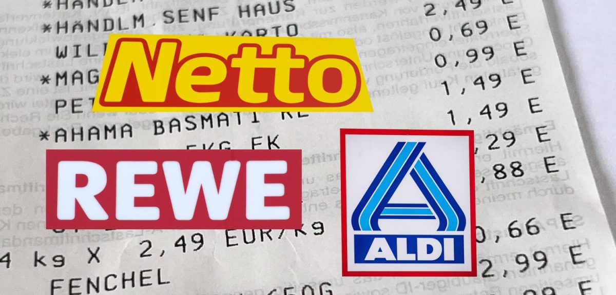 Netto, Aldi und Rewe in NRW Kassenbon Symbolbild