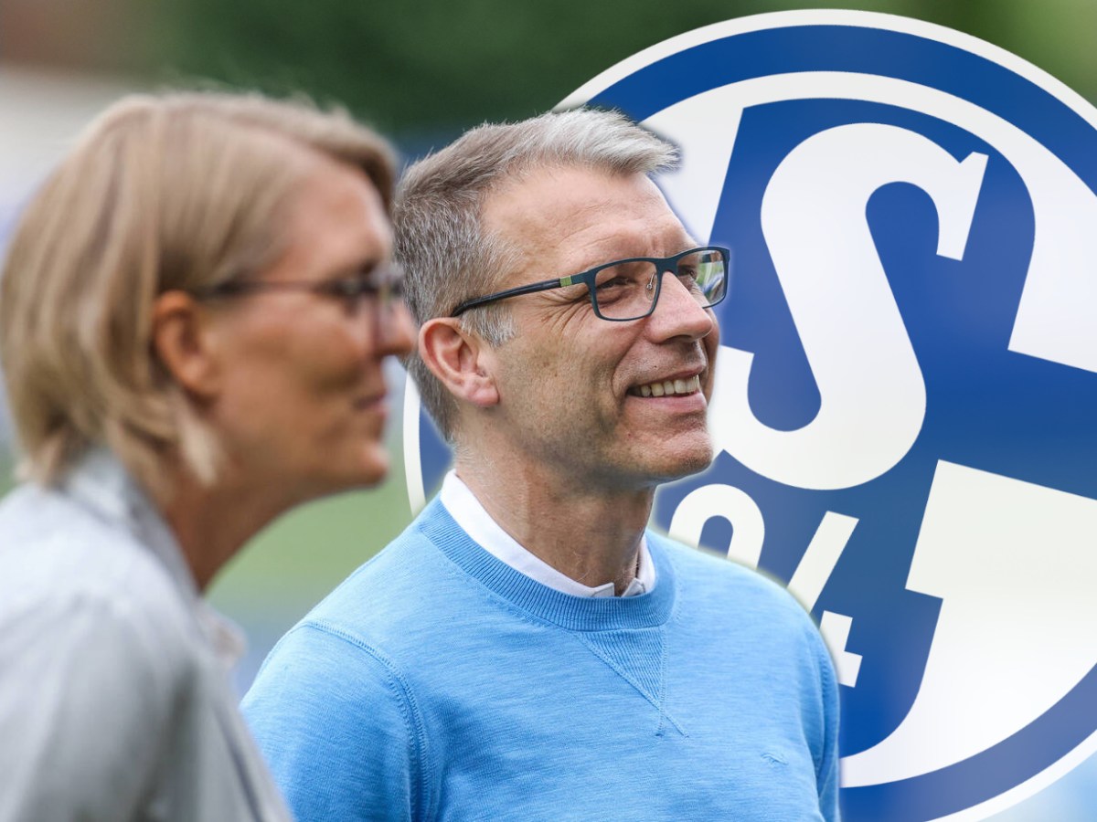 Schalke-Vorstandsmitglieder Christina Rühl-Hamers und Peter Knäbel.