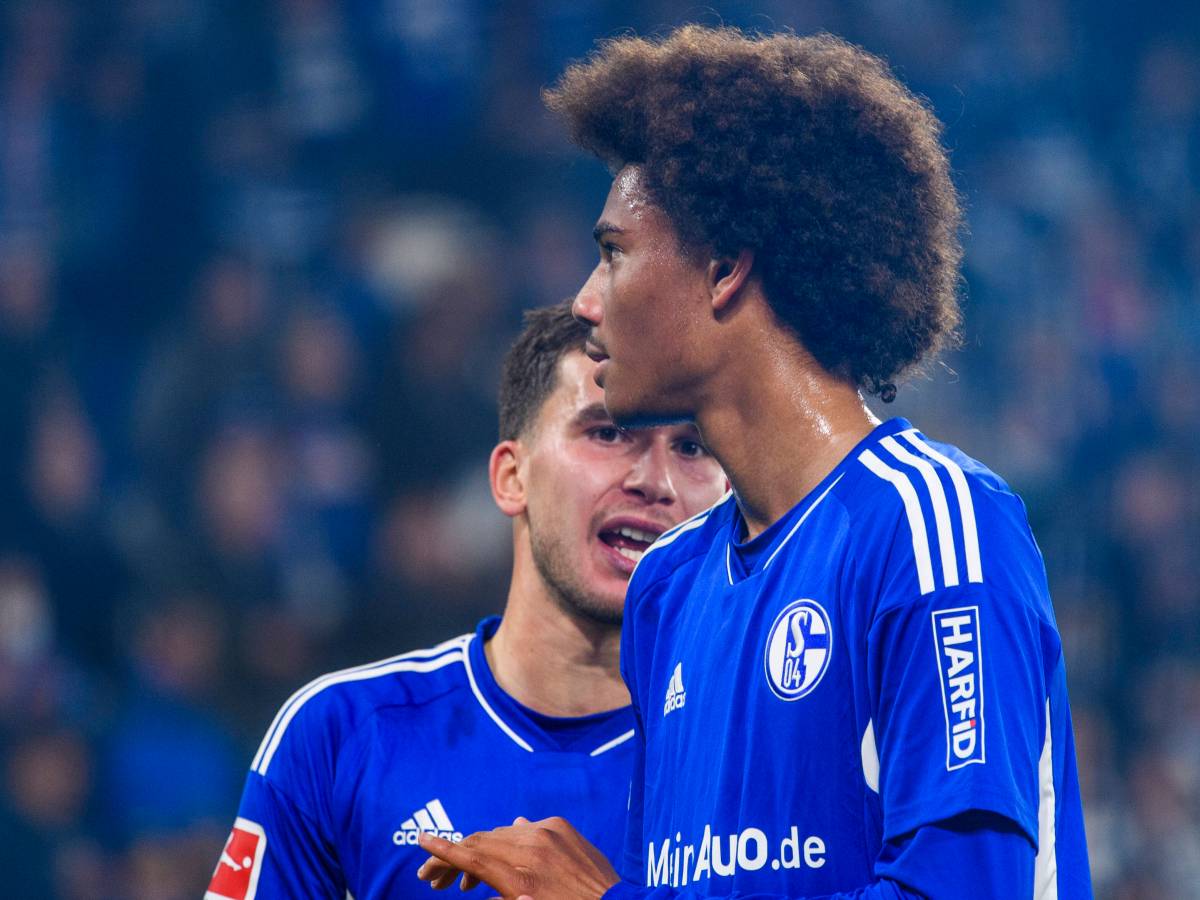 Sidi Sané (r.) und Mehmet Aydin im Trikot des FC Schalke 04.