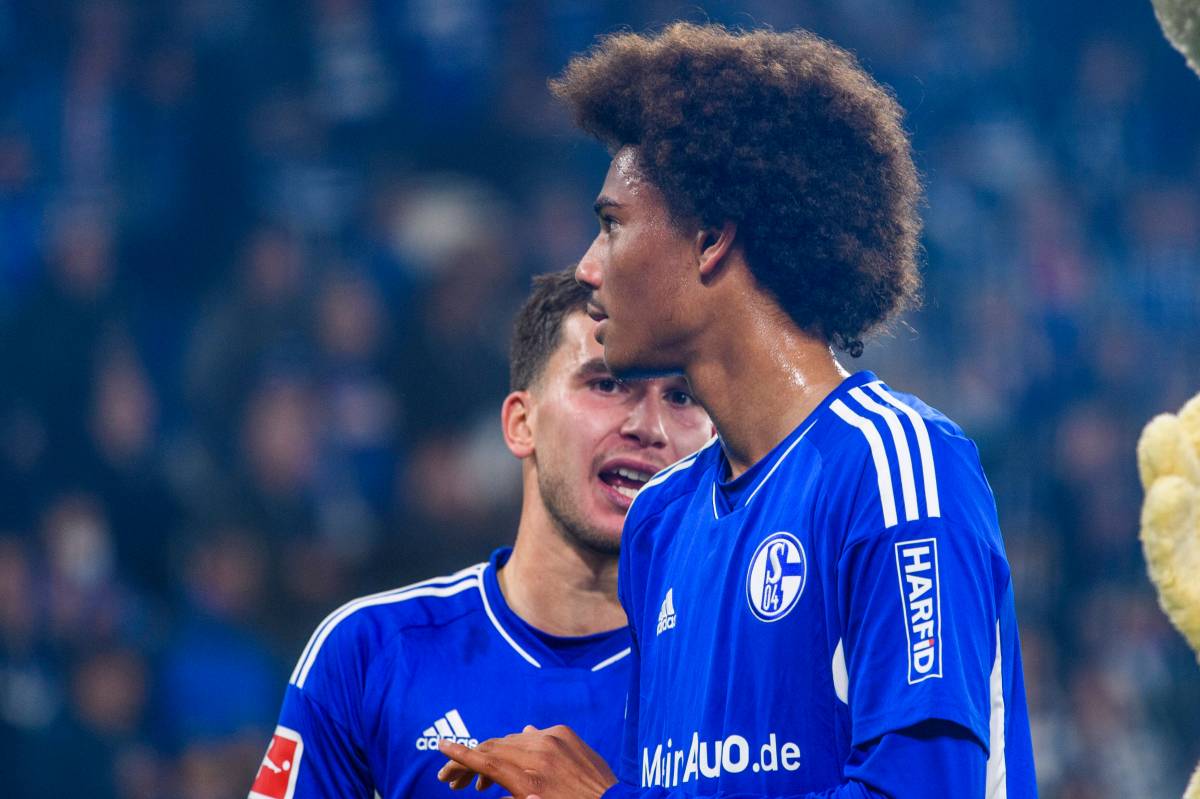 Sidi Sané (r.) und Mehmet Aydin im Trikot des FC Schalke 04.