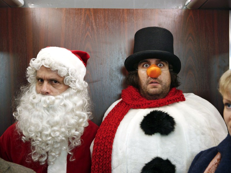 Zwei Weihnachtsmänner