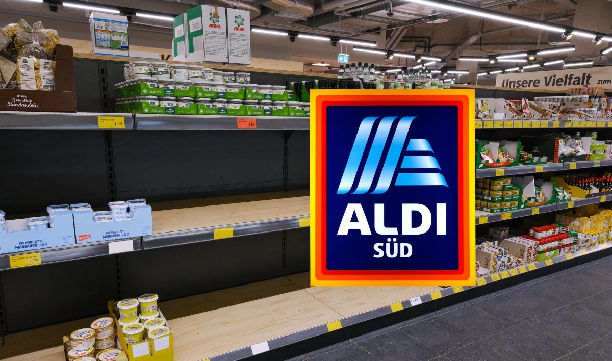 Aldi leeres Regal