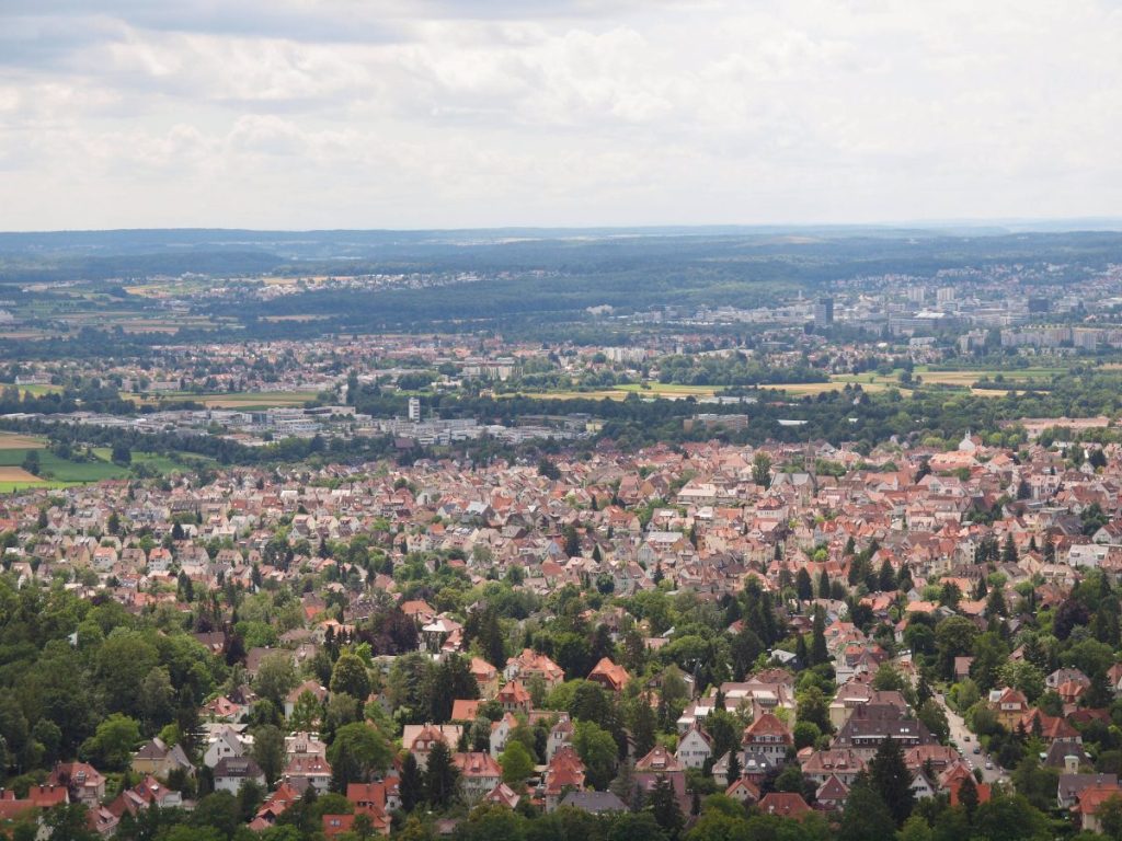 Ein Blick auf die Stadt Stuttgart.