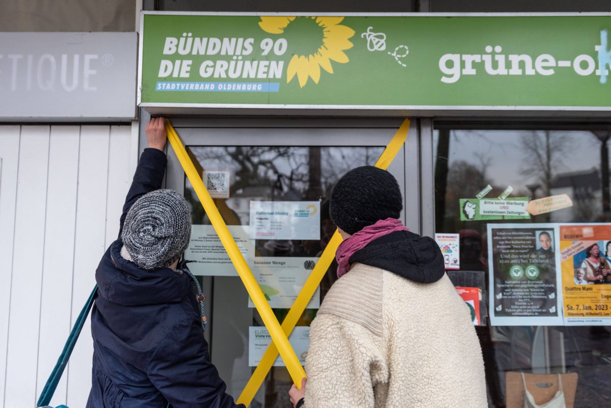 Lützerath Aktivisten vor Grünen-Parteibüro