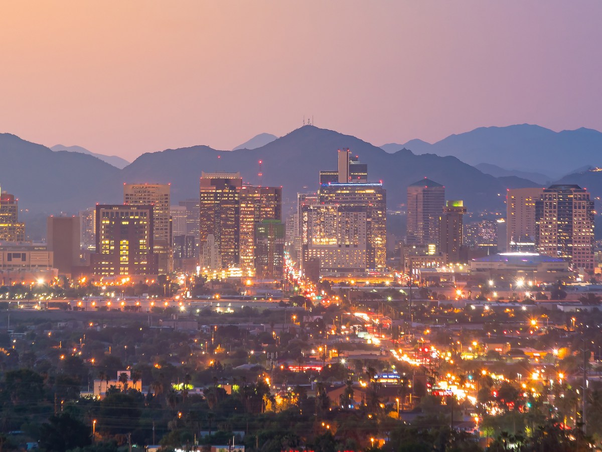 Die Skyline der US-Stadt Phoenix .