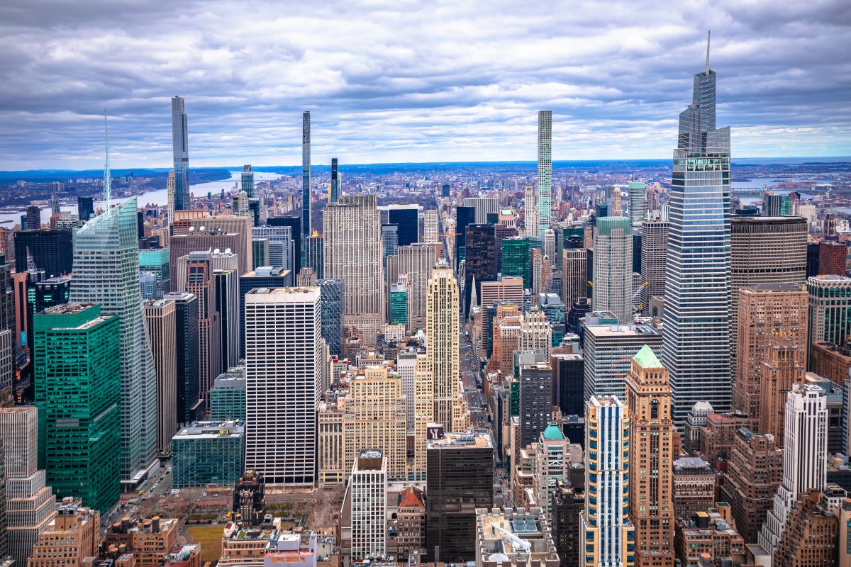 Die Skyline der US-Stadt New York.