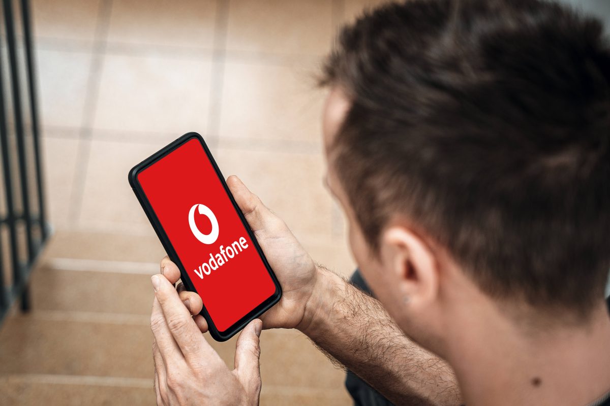 Vodafone Logo auf Handy