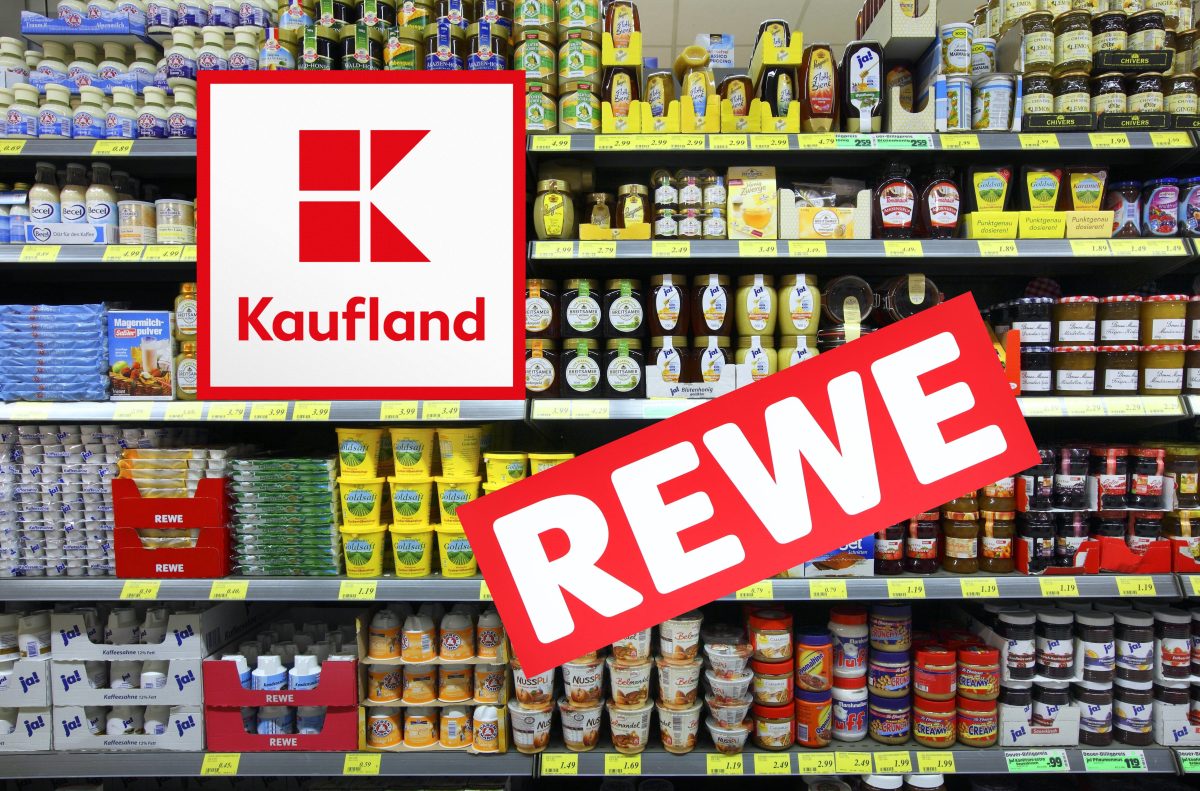 Kaufland und Rewe Honig-Regal