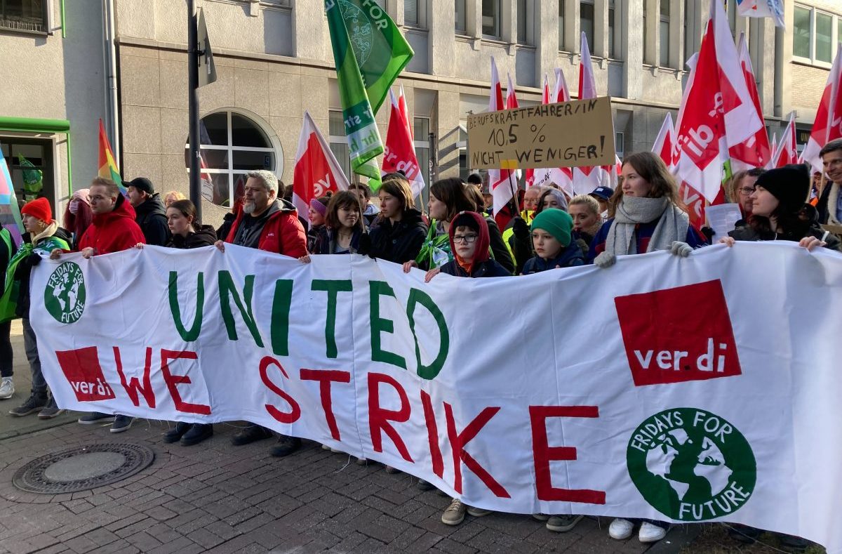 Verdi und Fridays for Futre Demo in Essen