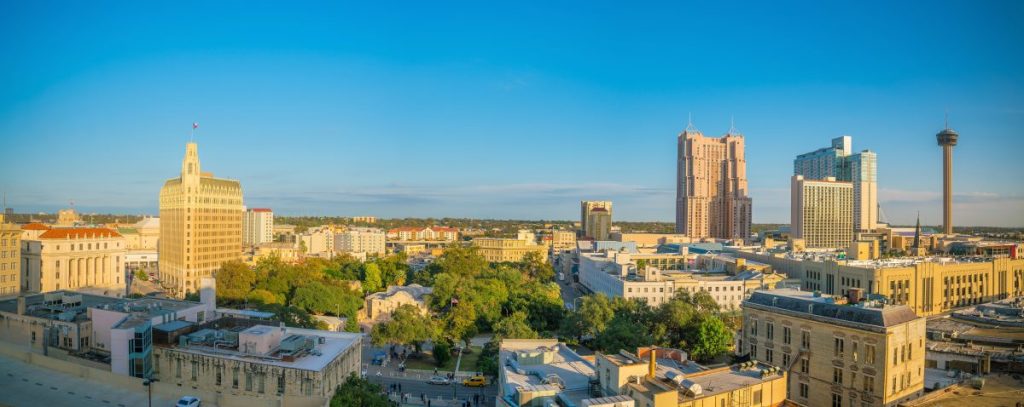 Die Skyline von San Antonio.