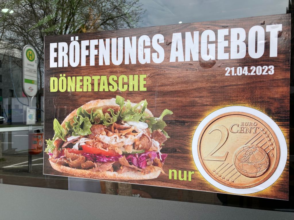 Döner-Angebot für 2 Cent in Bochum