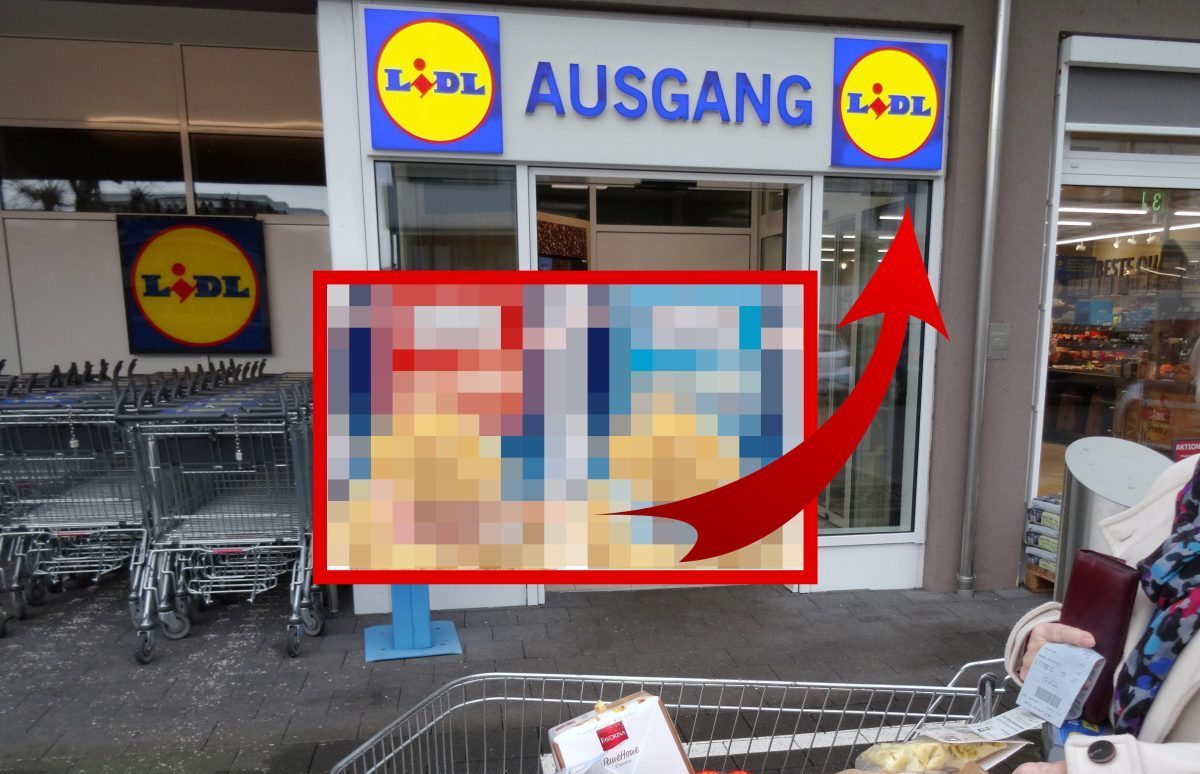 Lidl-Filiale Ausgang