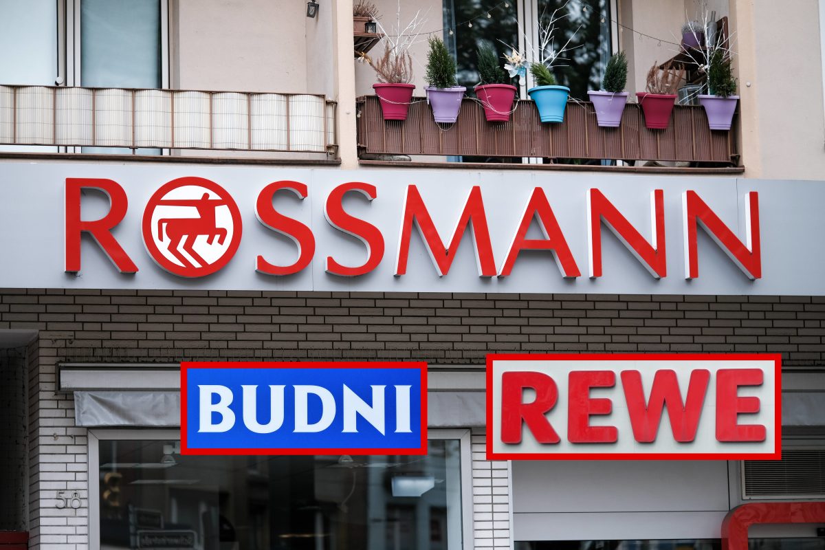 Rossmann, Rewe, Budni & Co. Logos