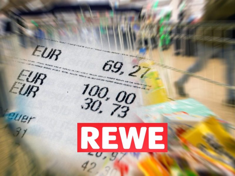 Rewe Logo auf Kassenbon