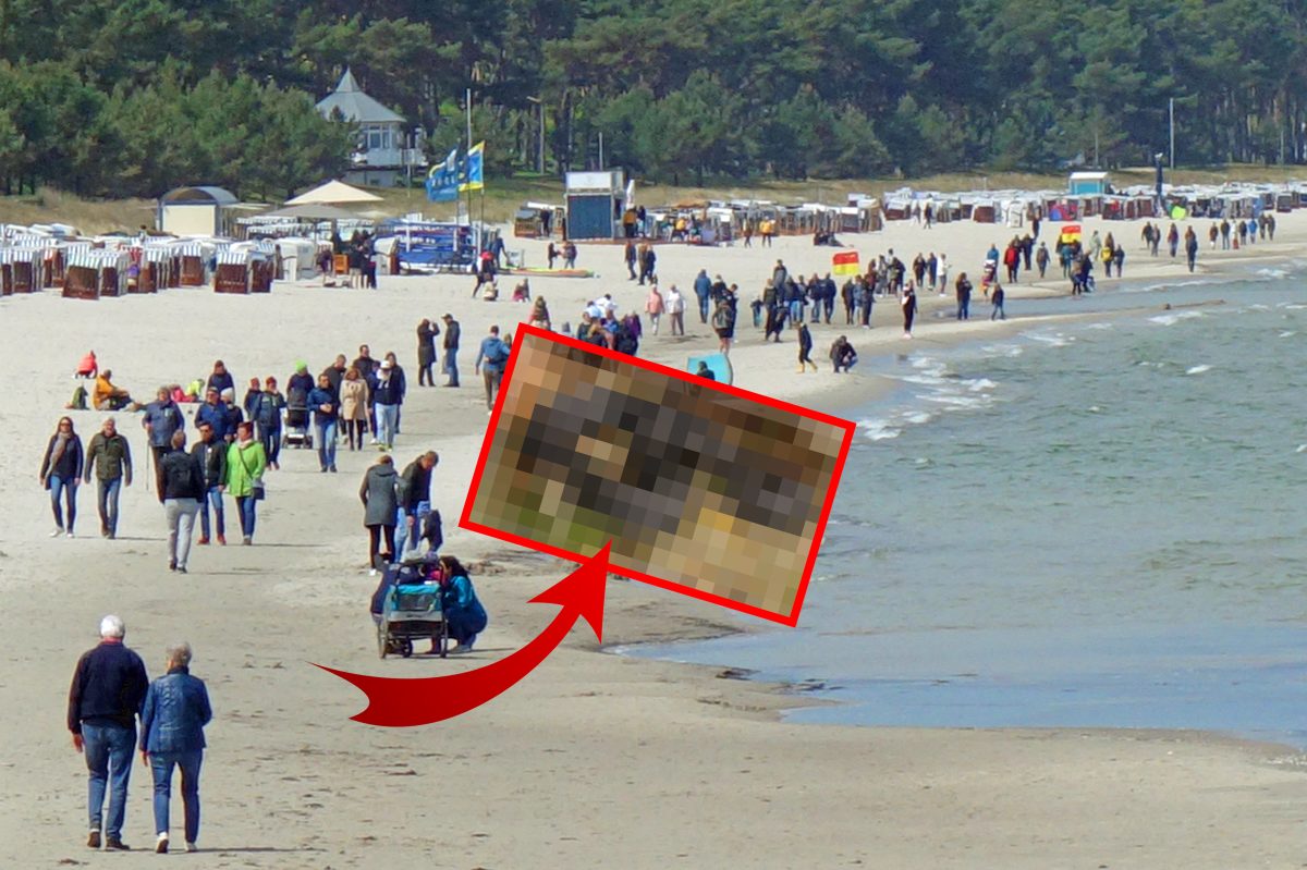 Beim Urlaub an der Ostsee macht auf Rügen ein Besucher einen gruseligen Fund.