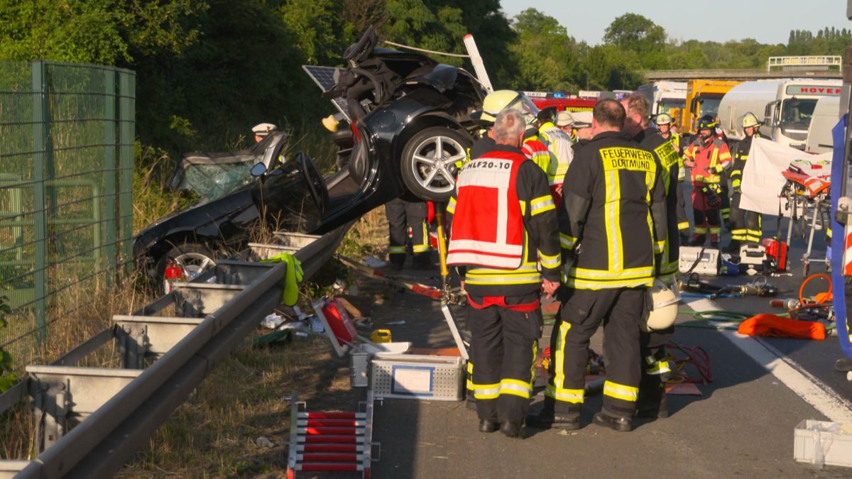 A2 bei Dortmund Unfallstelle