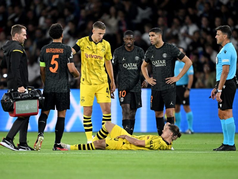 Verletzung bei PSG – Borussia Dortmund.