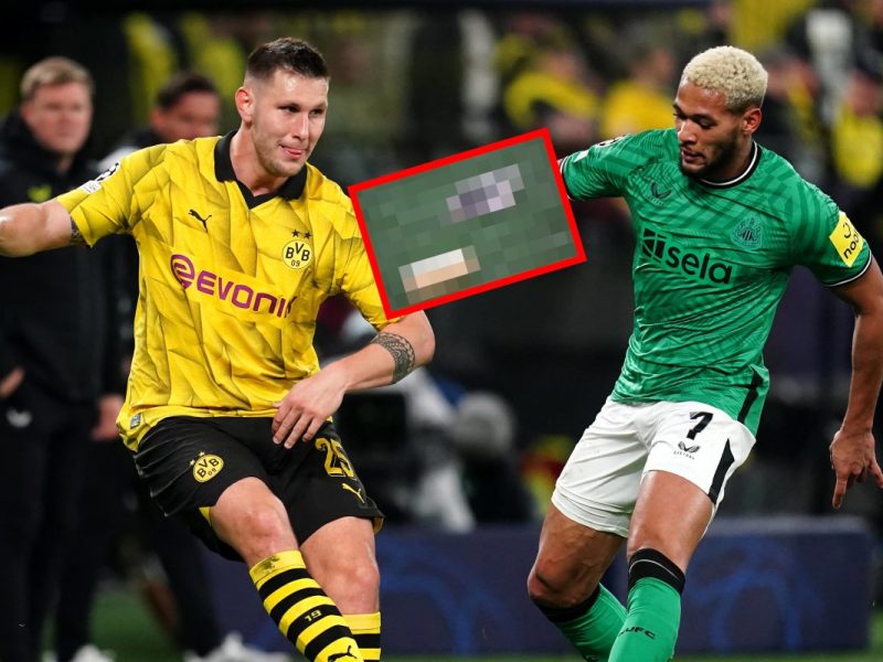Unterbrechung bei Borussia Dortmund - Newcastle.