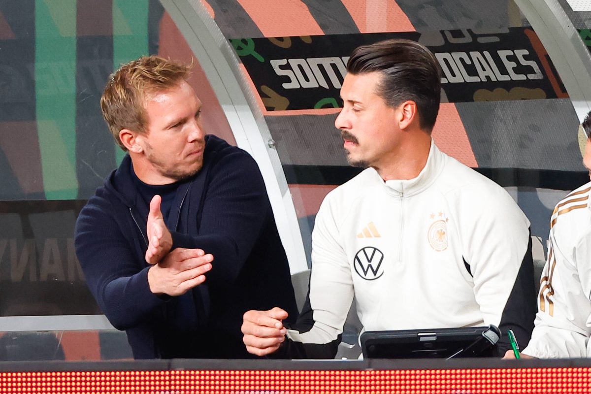 Julian Nagelsmann zusammen mit Co-Trainer Sandro Wagner beim DFB.