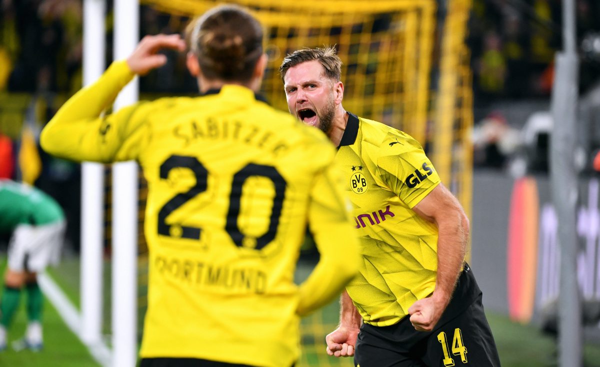 GroÃŸer Jubel bei Niclas FÃ¼llkrug wÃ¤hrend Borussia Dortmund gegen Newcastle.