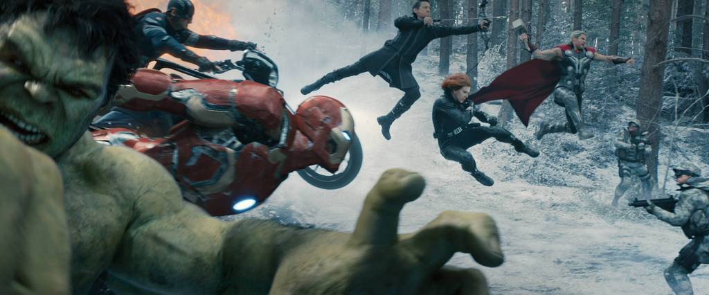 Die Avengers in einer Kampfszene.