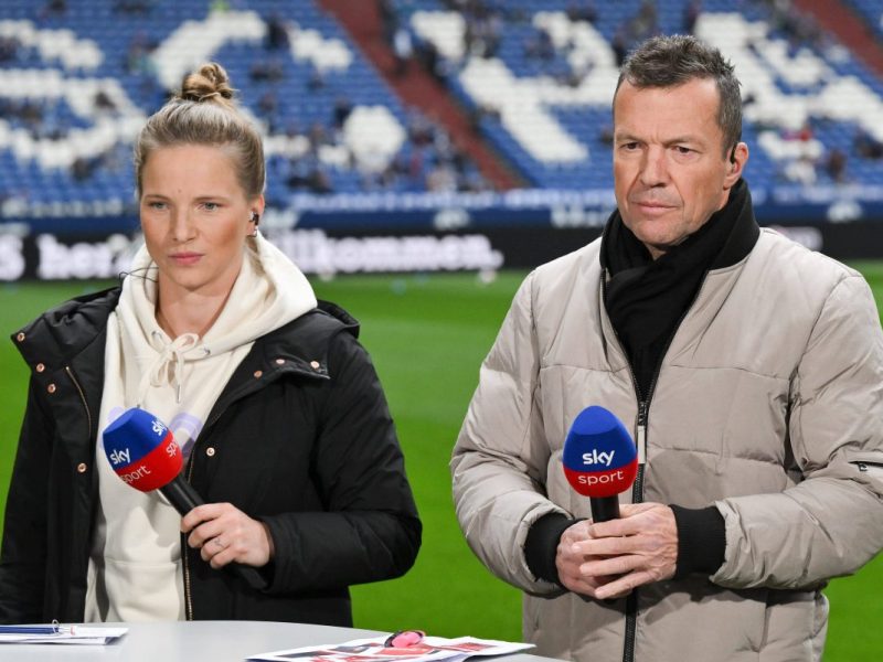 Die beiden Sky-Experten Tabea Kemme und Lotha Matthäus (Archivbild).