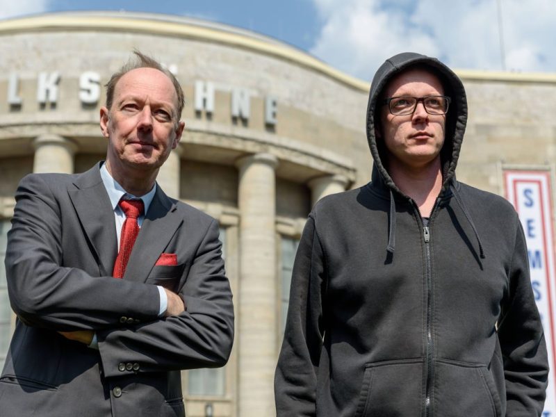 Damals noch als Duo im EU-Wahlkampf: Semsrott und Sonneborn.
