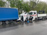 A2 im Ruhrgebiet: Heftiger Lkw-Unfall.