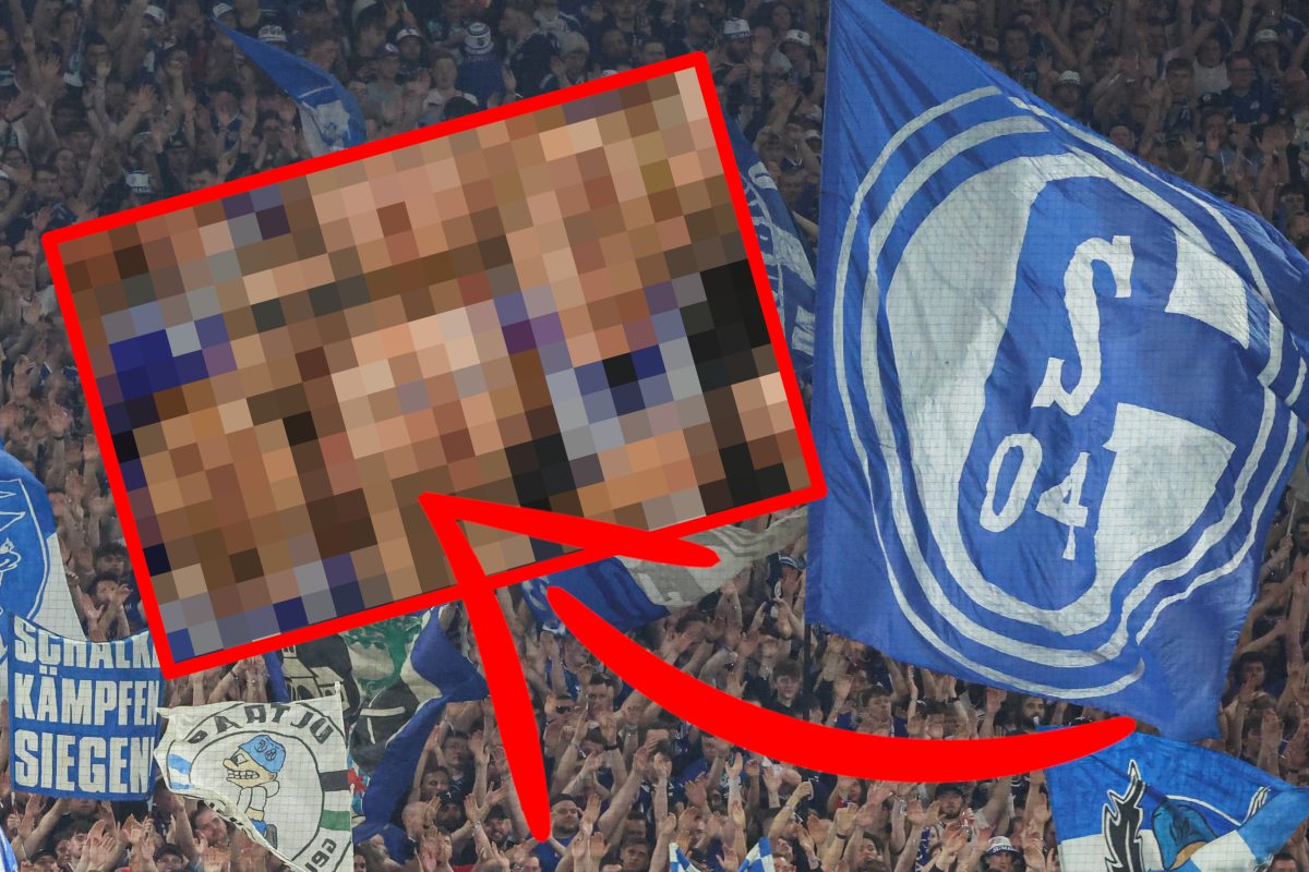 Ehrenbesuch beim FC Schalke 04 auf der NordtribÃ¼ne.