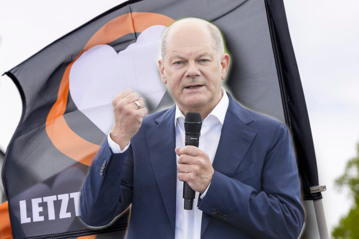 Aktivisten bringen Olaf Scholz auf dem Katholikentag zur Weißglut.