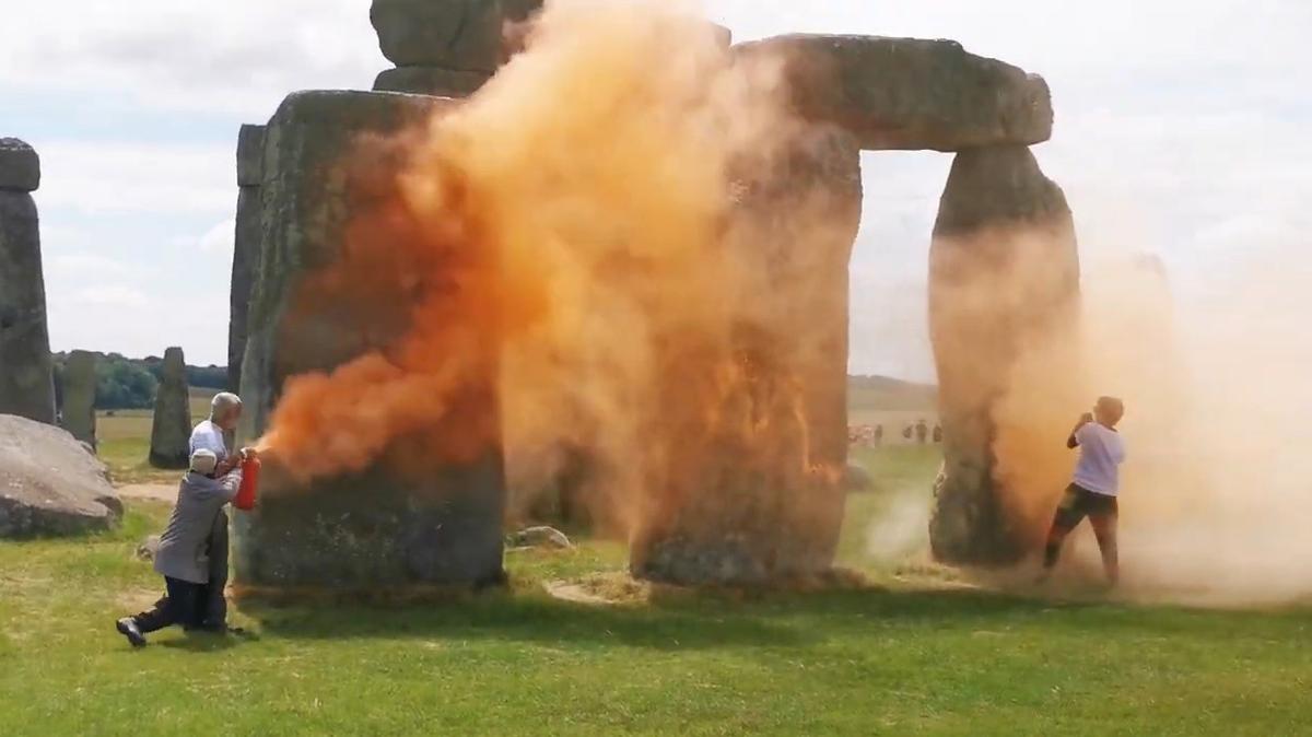 Klimaaktivisten bei Stonehenge