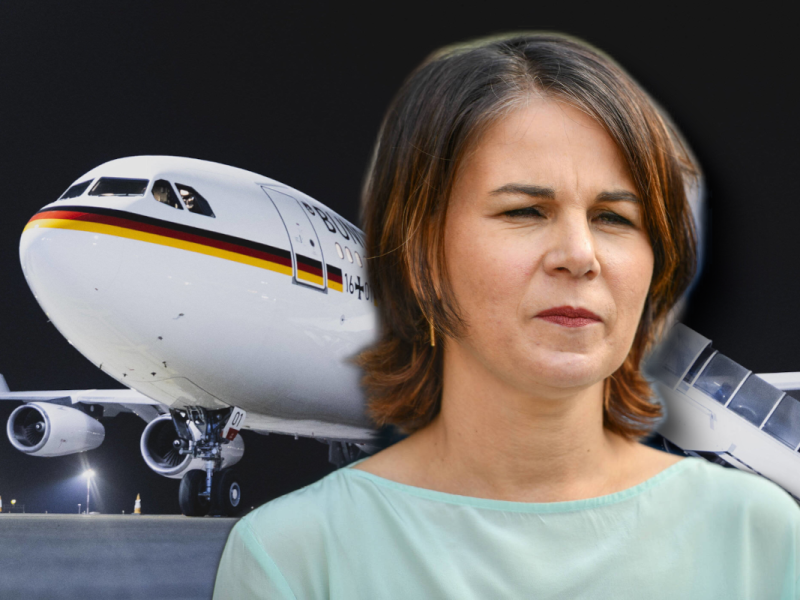 EM-Nachtflug von Baerbock