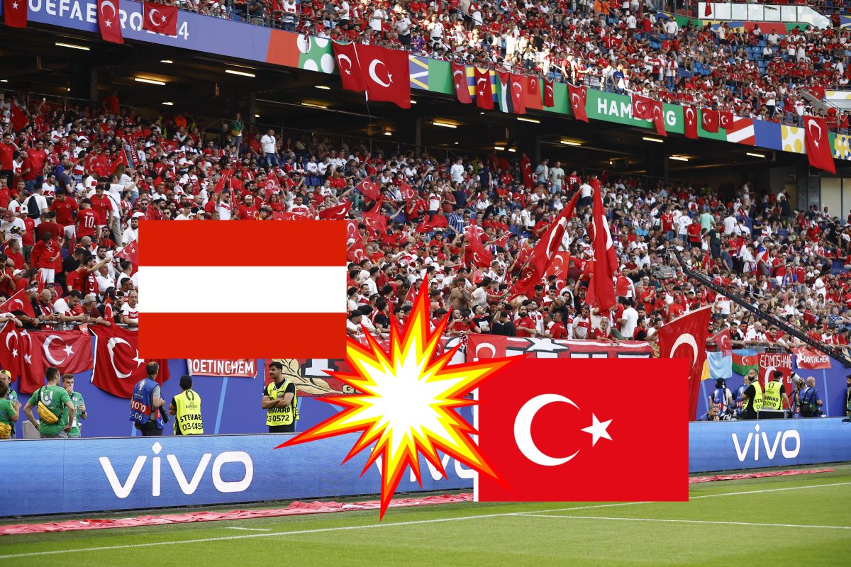 Bereits vor Anpfiff der Partie Österreich - Türkei sind die Gemüter ordentlich erhitzt. Die türkischen Fans sind völlig außer sich.