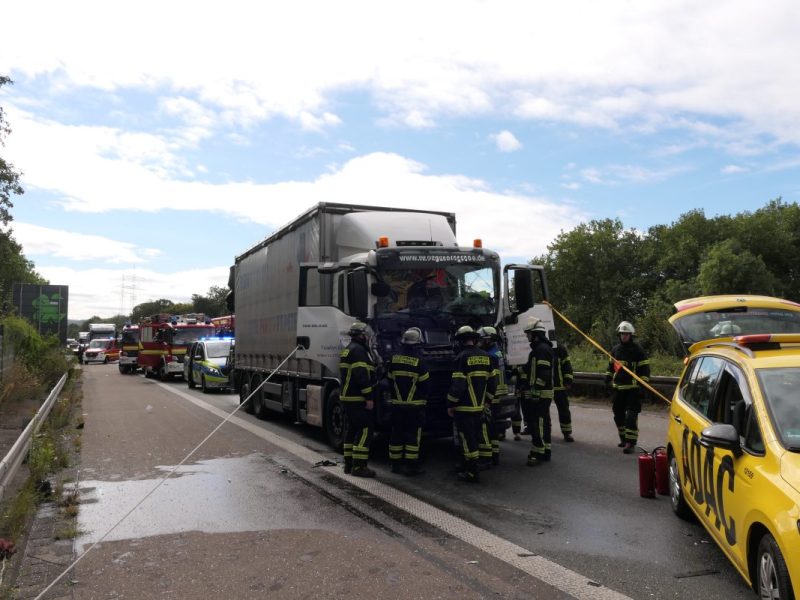 A45 Lkw-Unfall