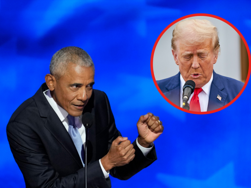 Obama macht sich über Trump auf dem Demokraten-Parteitag lustig.