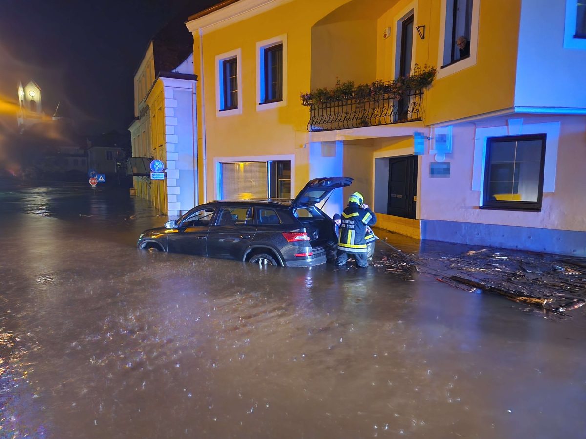 Hochwasser-Gefahr in Bayern und Österreich.