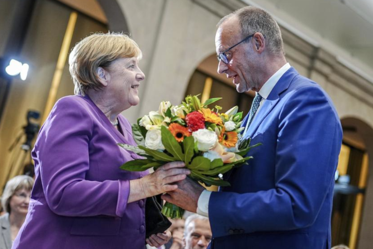 Merz und Merkel.