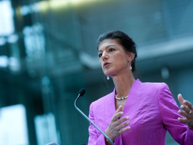 BSW-Chefin Sahra Wagenknecht hält den AfD-Verbotsantrag für eine 