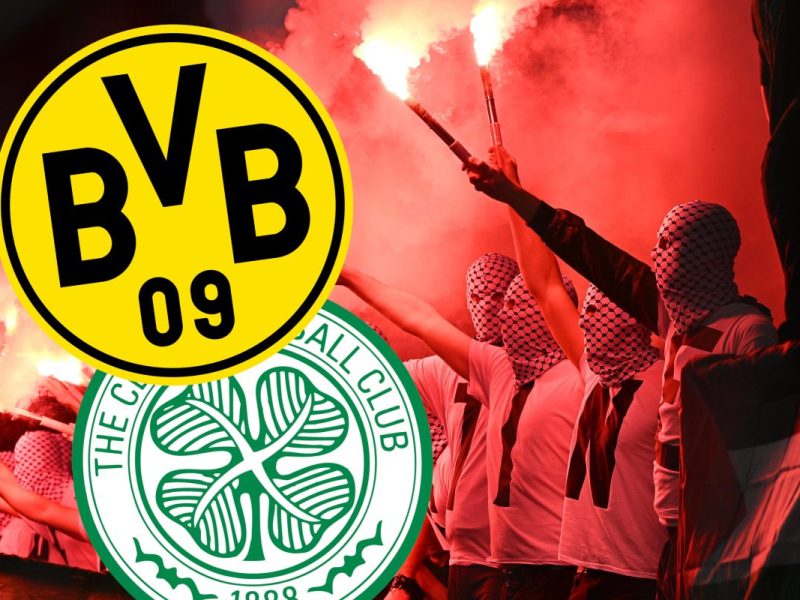 Fan-Protest bei Borussia Dortmund gegen Celtic Glasgow.