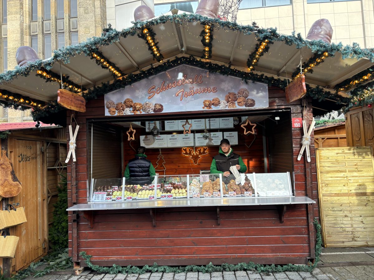 Weihnachtsmarkt Dortmund SchaumkÃ¼sse-Stand