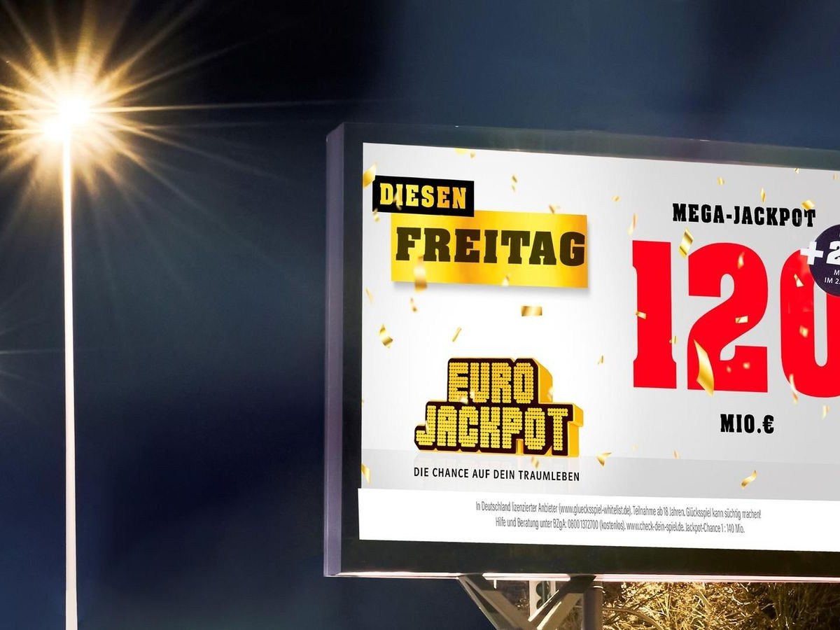 Weiterhin sind 120 Millionen Euro beim Eurojackpot zu gewinnen