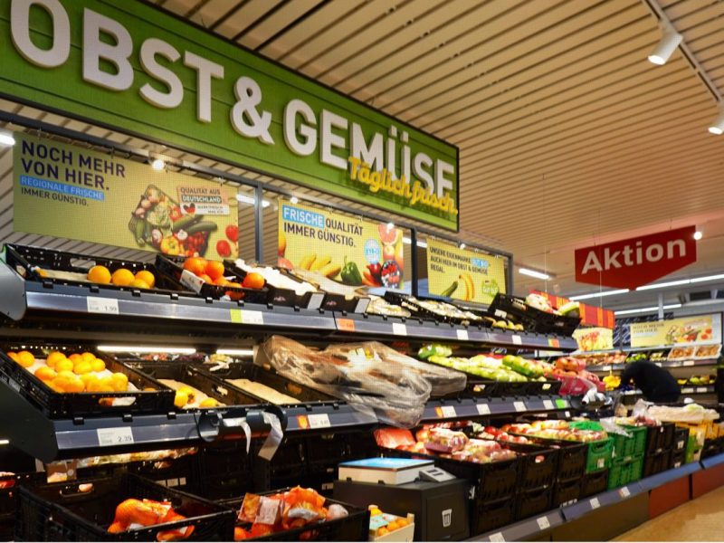 Der Obst- und Gemüsebereich bei Aldi Nord. (Symbolfoto)